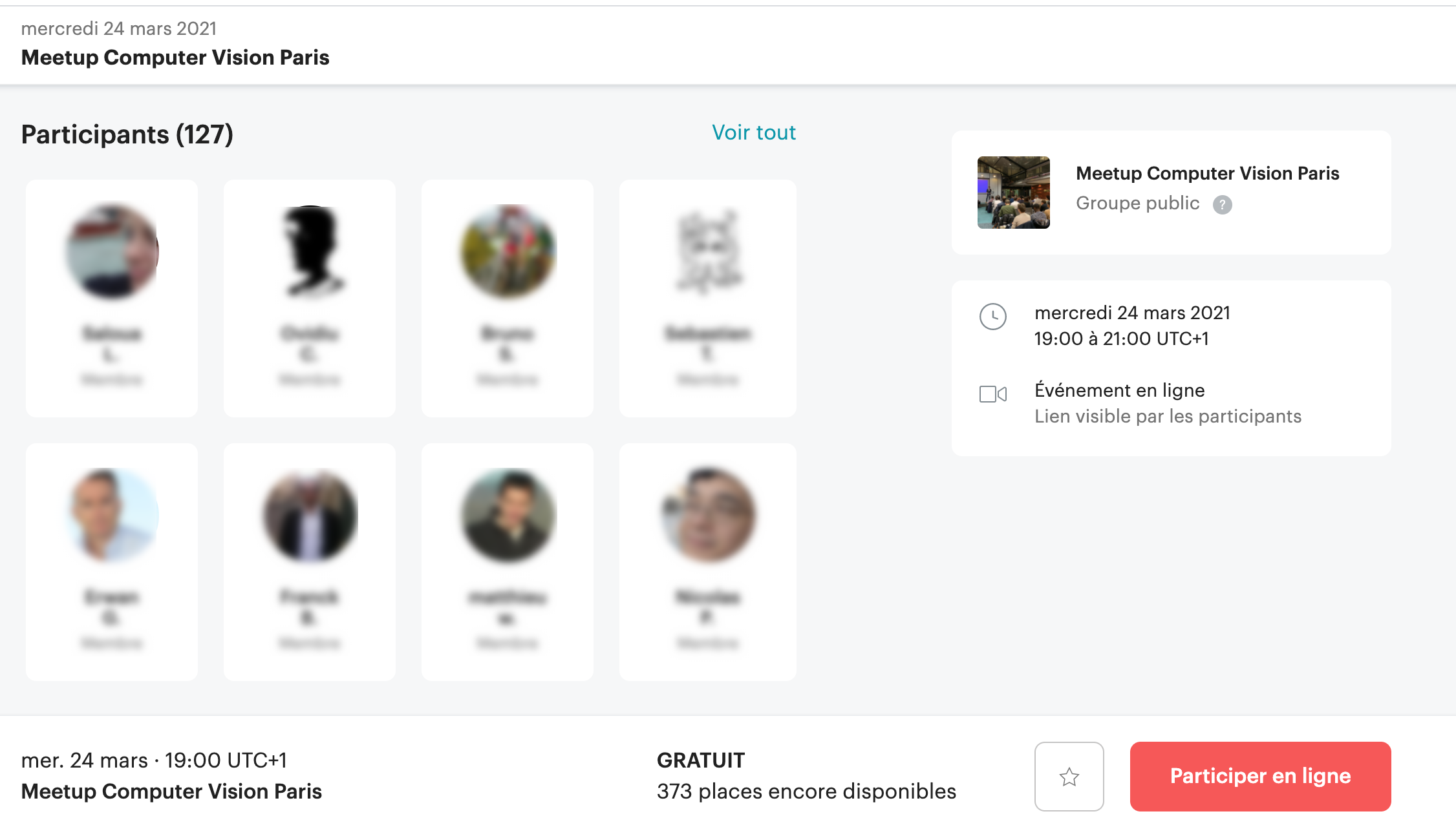 Meetup — diversité des thématiques disponibles